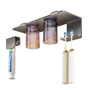 Support de brosse à dents magnétique rond, sans perçage, monté sur armoire de salle de bain, facile à nettoyer, conception durable pour une utilisation aux toilettes - Product Image 3