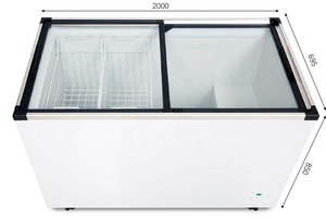 Kenkuhl <span class=keywords><strong>Ice</strong></span> <span class=keywords><strong>Cream</strong></span> hiển thị tủ đông với cửa kính phẳng thương mại ngực hiển thị tủ đông - Product Image 2