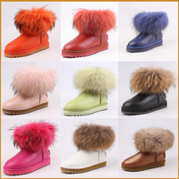 H & C 2022 nouveau personnaliser dames mode haute qualité fourrure hiver extérieur neige bottes imperméable femmes bottes