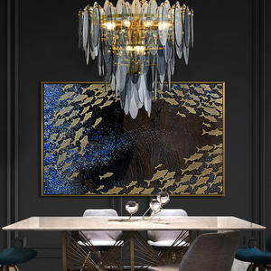 Home Decoration Led <b>Chandelier</b> Living Room Nordic Modern Fashion Glass Leaf Pendant <b>Light</b> - Product Image 5