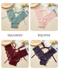 <span class=keywords><strong>Y</strong></span> patrón femenino cintura baja encaje caliente Sexy Tangas Panty para mujer - Product Image 3