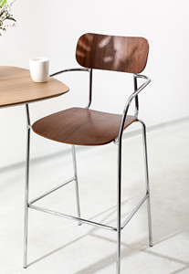 <span class=keywords><strong>Chaise</strong></span> de bar <span class=keywords><strong>avec</strong></span> accoudoirs, design nordique moderne, siège en bois, cadre métallique, pour îlot de <span class=keywords><strong>cuisine</strong></span>, vente en gros directe usine - Product Image 6