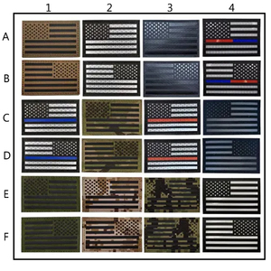 Parches reflectantes IR de la bandera estadounidense de 3,15*<span class=keywords><strong>2</strong></span> pulgadas, insignia reflectante infrarroja de EE. UU. con diseño de gancho y bucle de respaldo - Product Image 2