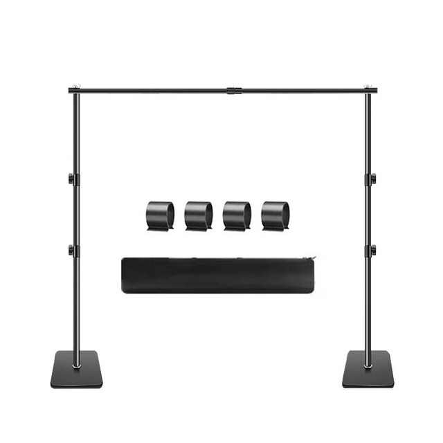 Factory 2.1*2.1M Adjustable Photo Background Support System with Carry Bag for Studio & Event Live Stream Backdrop Stand Kit