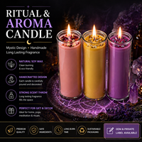 Lilin Aromaterapi Botani Kustom dalam Stoples Kaca Tinggi dengan Bunga Kering, Aroma Geranium Bambu Sweet Dream untuk Hadiah Rumah dan Eceran