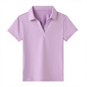 เสื้อโปโลผู้หญิงสีพื้นราคาส่งที่ดีที่สุด บริการ OEM สไตล์ล่าสุด แห้งเร็ว เสื้อโปโลผู้หญิงแบบเรียบ - Product Image 1
