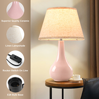 Lampe d'appoint en céramique personnalisable OEM/ODM, luminaire à lumière douce et chaude pour canapé, table d'appoint, console
