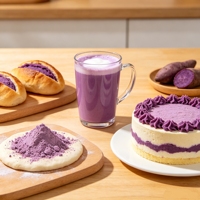 Poudre d'UBE de qualité alimentaire OEM/ODM (extraction par solvant) – Extrait pur d'UBE issu du fruit, disponible en emballage bouteille/fût/canette