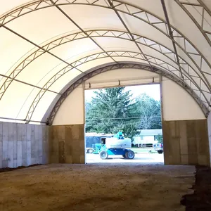 Sun Shelter Hangars Aircraft for Sale Wind Load Cow Shed Farm Building Beach 12x36m OEM/ODM 100-150kmh Light GB Guangdong China