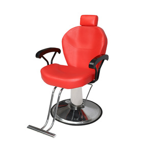 Sillón de Barbería/Peluquería Hidráulico Giratorio de Cuero con Reposabrazos - Product Image 1