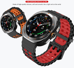 สายนาฬิกาซิลิโคนขายส่งจากโรงงานสำหรับ Galaxy Watch7 Ultra 47 มม. แบบสองสี ถอดเร็ว สายนาฬิกาแบบสปอร์ต - Product Image 3