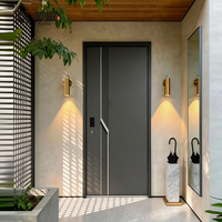 Porte d'entrée simple à rupture de pont thermique de qualité supérieure, résistante au feu, aux UV et aux intempéries |   Installation facile pour appartement et condo
