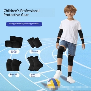 สนับเข่าสำหรับเล่นกีฬาเด็ก1คู่สนับศอกสนับข้อมือสนับพยุงเข่าสำหรับเด็กชายและเด็กหญิง - Product Image 4