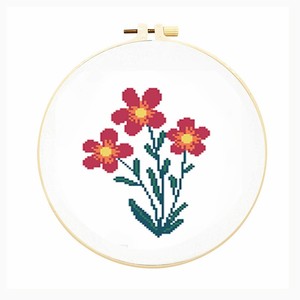 Débutant amical broderie artisanat tapisserie bricolage <span class=keywords><strong>Aida</strong></span> tissu <span class=keywords><strong>point</strong></span> <span class=keywords><strong>de</strong></span> <span class=keywords><strong>croix</strong></span> avec cerceau - Product Image 2
