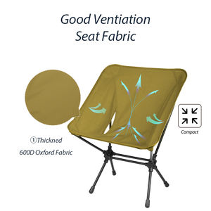 KingGear индивидуальный портативный складной легкий 7075 алюминиевый корпус Moon кемпинг стул - Product Image 3