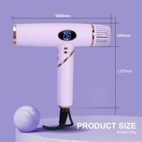 Sèche-cheveux électrique pliable 1600W à moteur BLDC, ionique négatif, avec embout diffuseur pour voyage, hôtel et usage domestique