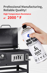 Pintura en <span class=keywords><strong>Aerosol</strong></span> Negra Satinada de Alta Temperatura para Barcos, 450 ml, Revestimiento Líquido Acrílico, Resistente a 2000F, Secado Rápido - Product Image 2