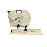 Sac de rangement d'eau pliable pour camping en plein air 8L Sac de rangement d'eau pliable portable avec sac de robinet à bouton