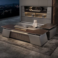 Bureau de direction moderne haut de gamme en MDF, design modulaire avec tiroir de rangement, mobilier de bureau