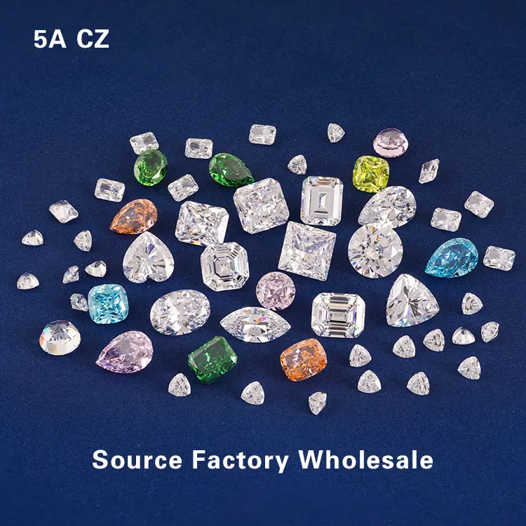 Wuzhou usine prix de gros 7A AAA 5A lâche CZ pierre Zircon cubique pour la fabrication de bijoux