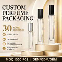 Ensemble cadeau de flacons de parfum en verre de luxe rechargeables de 30 ml et 50 ml, flacon atomiseur vide épais avec emballage personnalisé