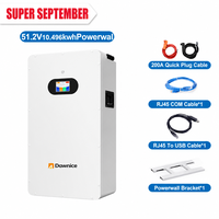 Stock UE 51.2V 200/300Ah Batterie murale LiFePO4 pour stockage d'énergie solaire et appareils électroménagers, 10-20kW, montage mural