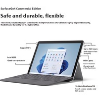 Surface Go4 Édition Commerciale Haute Performance 2-en-1 Tablette Portable Portable Pour Apprentissage Au Bureau 10.5 \ "N200 4G 8G +
