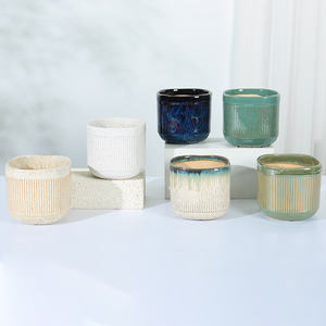 屋外ガーデン装飾 大型プランターポット モダンデザイン アトランティックスタイル陶器 家庭用苗床 床置き用フラワーポット プランター - Product Image 4