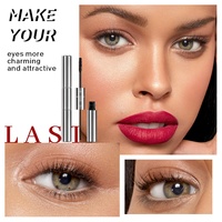 Mascara double embout argenté à marque privée, mascara 4D à fibres de soie, logo personnalisé, waterproof, faible MOQ, mascara végétalien