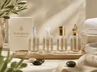Vente en gros de flacons roll-on de luxe pour huiles essentielles, cosmétiques et parfums, en verre, avec bouchon à vis doré et motif feuille, 3ml, 6ml, 9ml, 12ml, MOQ