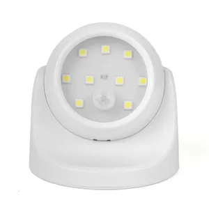 Sensor de luz noturna led rotativo 360 graus, luz criativa para casa controle corpo humano sem fio de luz de movimento