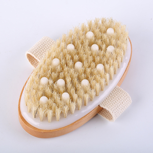Atacado Natural De Madeira Body Boar Cerdas Massagem Pele Seca Chuveiro Banho Escovas Body Dry <span class=keywords><strong>Brush</strong></span> - Product Image 2