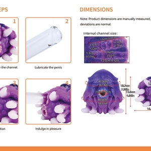 Masturbador Masculino de Silicona de Doble Canal YOCY con Tentáculos, Vagina de Bolsillo, Estimulación Erótica Fetichista, Juguete Sexual para Hombres - Product Image 5