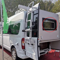 Fenêtre latérale de caravane/camping-car LXRV en alliage d'aluminium à double vitrage, fenêtre à pousser à angle droit avec installation par serrage pour remorque