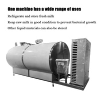 Gebruikte Zuivelproductielijn Koemelk Opslagtank Met Pomp Verse Melk Koelkoeltank Voor Fruitmotor Kerncomponent