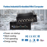 Axtron AX-E52-J6412 Nueva Mini Computadora Compacta Integrada de Cuatro Núcleos GDDR4 4 LAN 6 USB 2 COM WiFi 4G Linux/Windows RAM Industrial