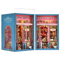 Mini Sweet Time Dessert House, cabane en bois à monter soi-même, petit support de livres en forme de cadre, modèle assemblé, maison de poupée faite à la main, cadeau pour les 14 ans et plus