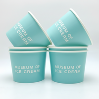 Gobelet à crème glacée en forme d'animal avec couvercle, gobelet à crème glacée personnalisé avec logo, gobelet à crème glacée jetable avec couvercles, impression personnalisée, biodégradable