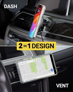 Chargeur de <span class=keywords><strong>voiture</strong></span> sans fil Qi2 15W à charge rapide magnétique, support pour grille d'aération du tableau de bord, premium, universel pour smartphone - Product Image 4