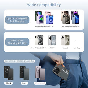 Custom Selling Magnetic Powerbank for <span class=keywords><strong>iPhone</strong></span> Portable Battery Charging Wireless Power Banks with Type C PD 20W Fast Charging - Product Image 2