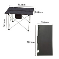 Table de camping pliable portable IGT pour l'extérieur, idéale pour la randonnée et les repas en plein air