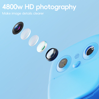 Imprimante thermique instantanée pour enfants avec appareil photo, écran IPS 2 pouces, CMOS 1080P HD, zoom, grand angle 180°, autocollants amusants en gros de Chine