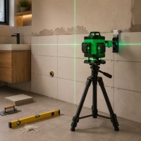 Niveau laser vert multifonctionnel Missdake professionnel de qualité DIY 360° 4D 16 lignes, auto-nivelant, batterie au lithium, version UE