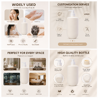 Bouteilles à pompe créatives en PET grande capacité en stock, contenants vides de 1000 ml pour shampoing, gel douche, lotion et après-shampoing