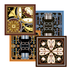 منديل جيب حريري مربع بنمط زهور بريطاني عتيق للبدلات الرسمية وقمصان الزفاف، متوفر بالجملة - Product Image 2