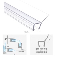 Ducha caliente Puerta de vidrio Impermeable Plástico transparente PVC/PC Tira de sellado de puerta de vidrio