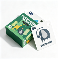 Cartes flash éducatives en papier de haute qualité, imprimées sur mesure, écologiques, pour les enfants et les familles