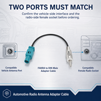 Adaptateur radio DIN mâle à entrée directe, compatible avec un connecteur automobile de type FAKRA, adaptateur radio de type FAKRA vers DIN mâle
