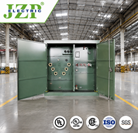 Transformateur immergé dans l'huile à enroulement en aluminium monté sur socle JZP ZGD 10kV 1000kVA, refroidissement ONAN/ONAF, système de distribution triphasé