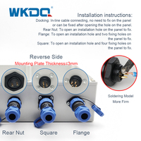 Conector de enchufe y enchufe multipolo Circular Wk29, Conector de Cable roscado cuadrado, conector impermeable serie Sp29
